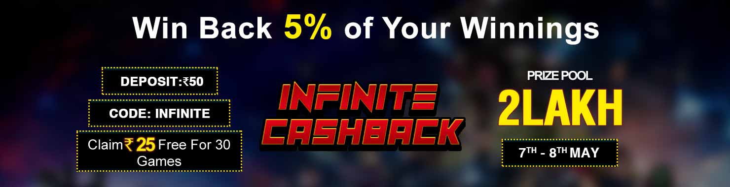 Infinite Winner Cash Back Contest